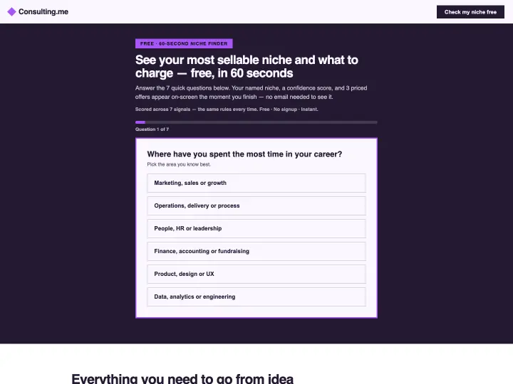 Consulting.me homepage